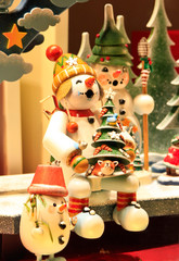 Obraz premium Dekoration mit Schneemann