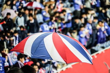 サッカーの試合を応援する人々 © kanzilyou