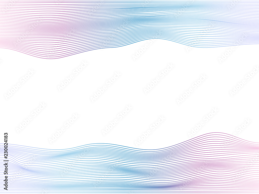 Poster abstract vector colorful wave lines isolated on white background for design elements in concept of m
