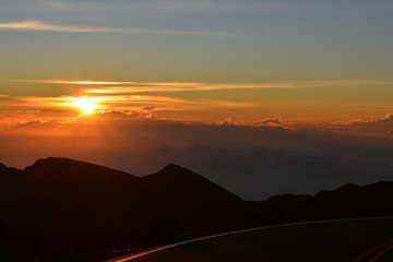 Sunrise from the top of a 12,000 ft peak