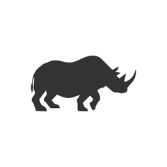 Obraz na płótnie Canvas Rhino silhouettes vector