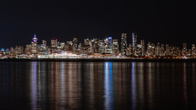 Vancity skyline at night