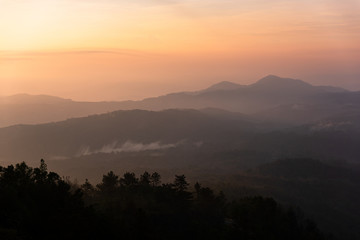 Viewpoints Sun rise Doi Inthanon Chiang Mai Thailand