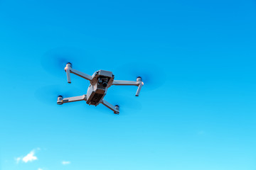 Aerial drone under sky background