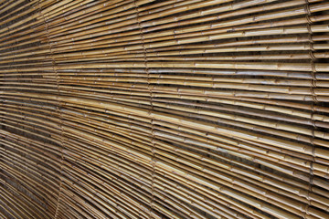 close-up Bamboo texture , natural fence patterns backgrounds for home decoration, pier stick wallpaper