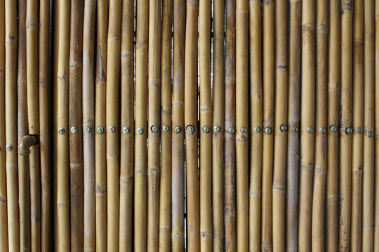 close-up Bamboo texture , natural fence patterns backgrounds for home decoration, pier stick wallpaper