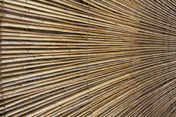 close-up Bamboo texture , natural fence patterns backgrounds for home decoration, pier stick wallpaper