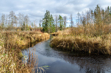 Late autumn, on the river first ice