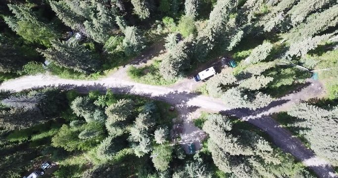 camping aus der Luft in Kanada