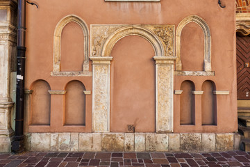 Arched Niches On Church Wall