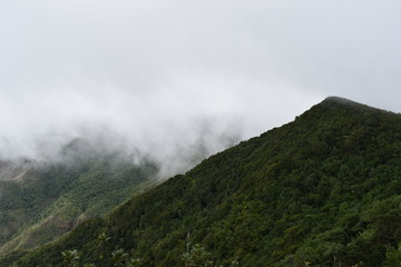 Viewpoint Mirador del Pico del Ingles in Cruz del Carmen in the Anaga mountains in Tenerife near Santa Cruz