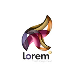 Abstract geometric logo created with overlapping smooth shapes