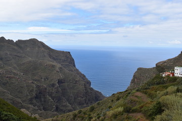 View over the beautiful village Taborno at the Mirador Fuente de Lomo in the north of Tenerife, Europe