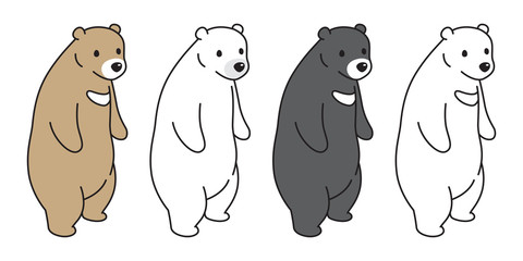 Bear vector polar Bear cartoon character icon illustration