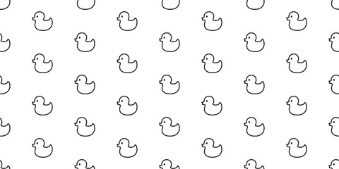duck seamless pattern rubber duck vector tile background scarf isolated repeat wallpaper illustration character cartoon