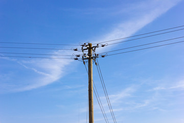 telegraph poles