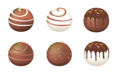 Chocolate balls. vector illustration
