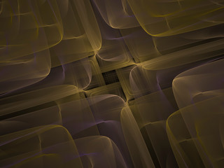 Obraz premium surreal Futuristic digital 3d design art abstract background fractal illustration for meditation and decoration wallpaper 