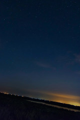 Night landscape with stars