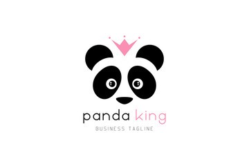 King panda logo design.