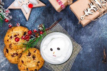 Eggnog and cookies for Santa