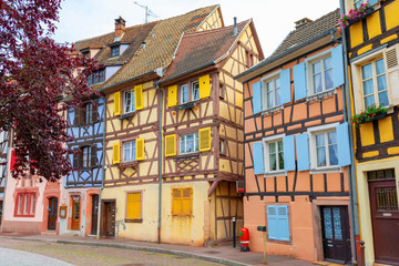 Fototapeta na wymiar beautiful architecture in Colmar, Alsace in France