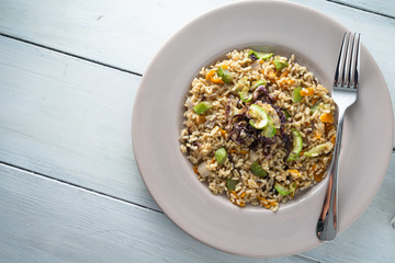 Risotto integrale alle verdure