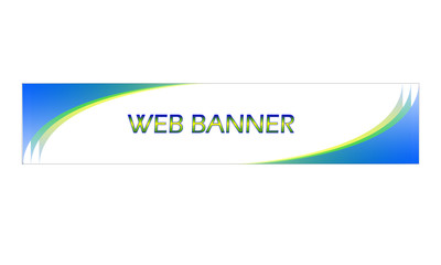 blue white and green web banner