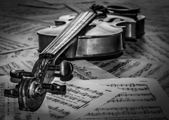 Violin and sheet music