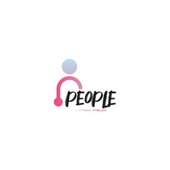 Obraz na płótnie Canvas People logo