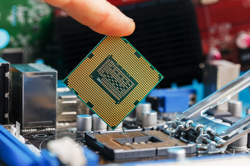 Electronic engineer of computer technology. Maintenance computer cpu hardware upgrade of...