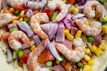fresh vegetable salad with vegetables