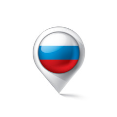 Russia flag, vector illustration on a white background