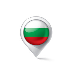 Bulgaria flag, vector illustration on a white background