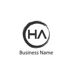 Obraz premium Initial Letter HA Logo Template Design