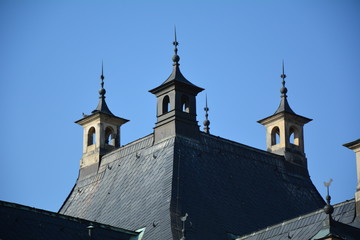 Fototapeta na wymiar Detail des Dachs vom Schlossmuseum in Pillnitz