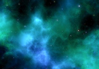 Fototapeta na wymiar Starry Nebula Colorful Outer Space background illustration
