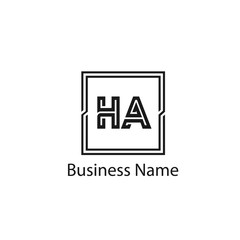 Initial Letter HA Logo Template Design