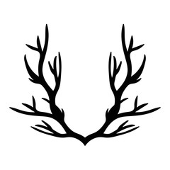 Rustic tree branch frame isolated on white background. Vector illustration.