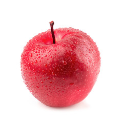Red apple whole pieces isolated on white background