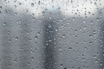 drops on glass after rain