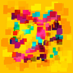Colorful abstract neon shapes. Abstract Futuristic Wallpaper.