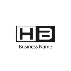 Initial Letter HB Logo Template Design