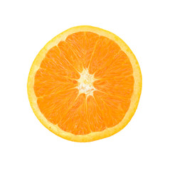 Orange slice isolated on white background. clipping path.