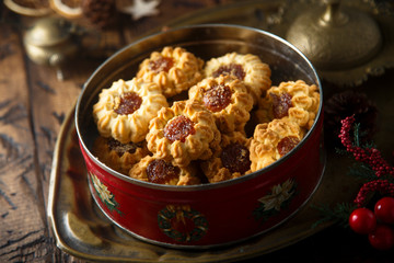 Homemade cookies with jam
