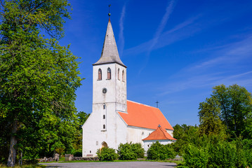 Sightseeing of Hiiumaa island. Puhalepa Church is a popular landmark, Hiiumaa island, Estonia