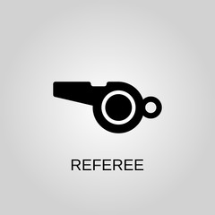 Referee icon. Referee symbol. Flat design. Stock - Vector illustration.