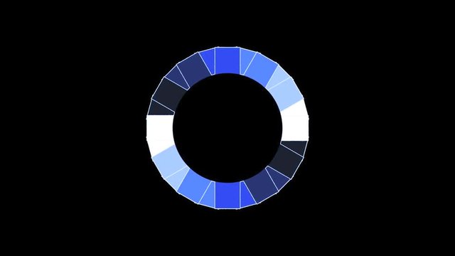 loading.
Icon of blue circle rotating in progress clockwise on black background