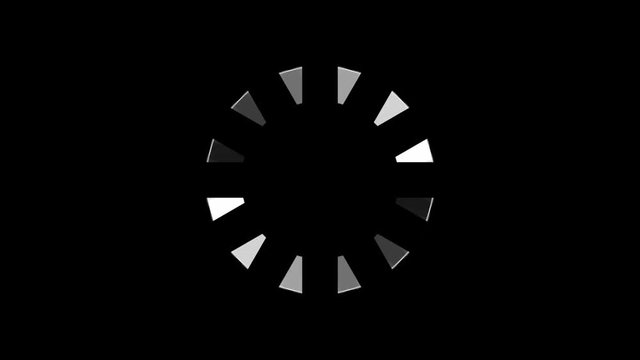 loading.
Icon of black white circle rotating in progress clockwise on black background