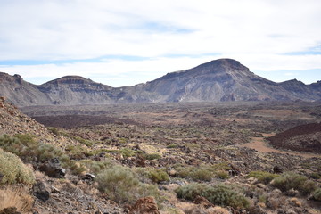 Obraz premium Big mountains near the big famous volcano Pico del Teide in Tenerife, Europe